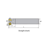 Chamfer milling CMZ01 Kr: 30° CMZ01-012/025/032-G20/25/32-SP12-01/02/03 - Makotools Industrial Supply Tools for Metal Cutting